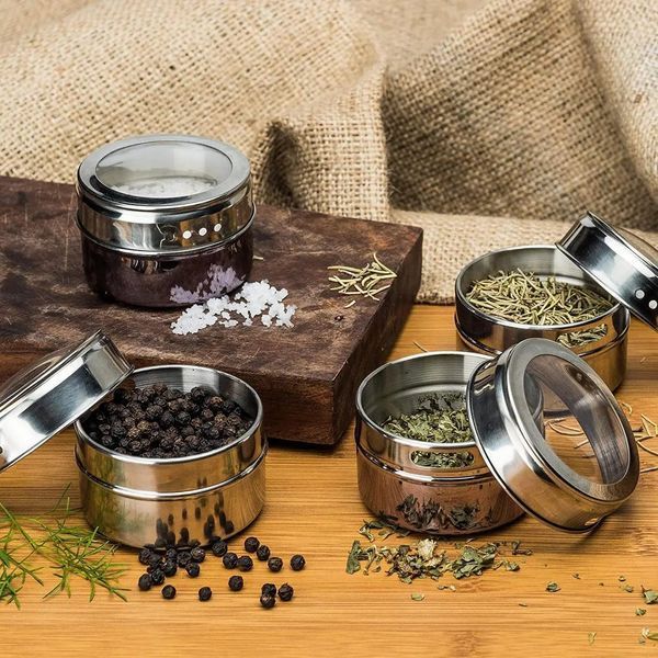 Набір для спецій на магнітній підставці ( магніті) 6 шт Magnetic Spice Rack VEN325 фото