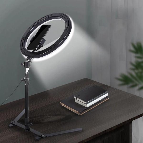Кільцева лампа LED Ring Light 26 см із підставкою для настільної знімки (комплект, предметний, нічник, світиль VEN0174 фото
