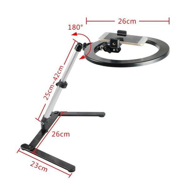 Кільцева лампа LED Ring Light 26 см із підставкою для настільної знімки (комплект, предметний, нічник, світиль VEN0174 фото