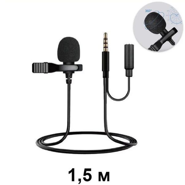 Микрофон петличка для смартфона Lavalier Micro Phone JH-043-A 3.5 AUX VEN0109 фото