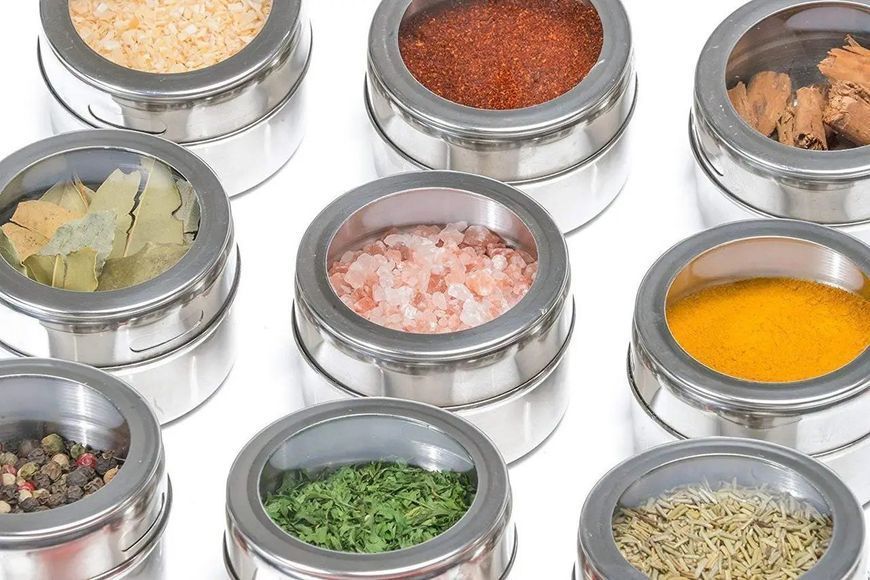 Набір для спецій на магнітній підставці ( магніті) 6 шт Magnetic Spice Rack VEN325 фото