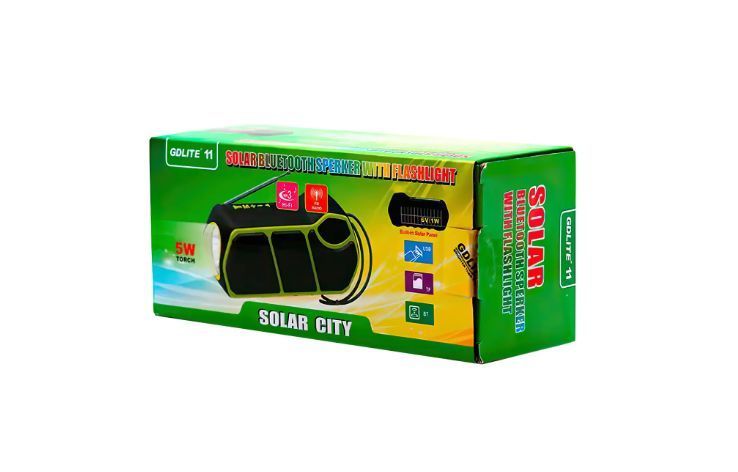 Багатофункціональна портативна сонячна система (ліхтарик, радіо FM, Bluetooth, power bank) GD-LITE-11 GD11 фото
