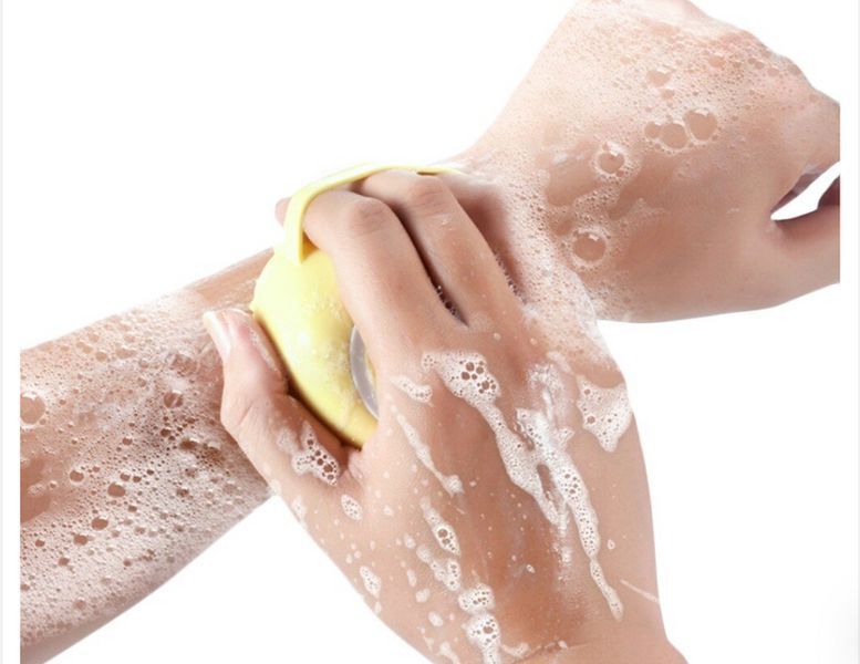 Універсальна силіконова щітка для купання, миття посуду, купання Silicone Massage Bath Brush TV500 фото