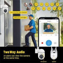 Поворотна камера зовнішнього відеоспостереження з Wi-Fi CLOUD STORAGE. Програма: YIOOT (60) VEN23010 фото