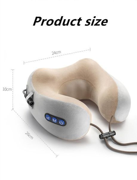 Масажна подушка роликовий масажер для спини, шиї Shaped Massage Pillow з підігрівом роликами вібрацій VEN0226 фото