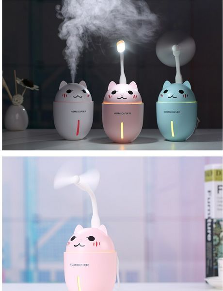 Зволожувач повітря Humidifier Нічник Котик 320 мл USB ультразвуковий HM2 фото