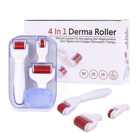 Мезороллер для обличчя і тіла 4 в 1 Derma-Roller (дермороллер) 138 фото