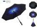 Парасолька Lesko Up-Brella Зоряне небо складана парасолька у зворотному напрямку довга ручка антизонт (50)) VEN187 фото 1