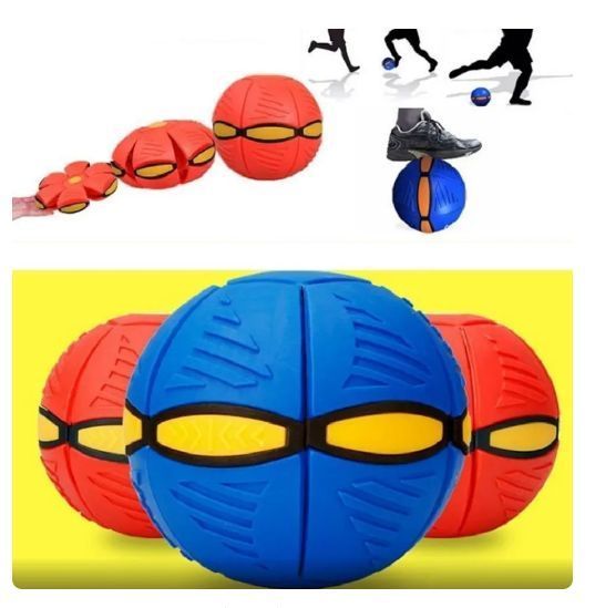 Складной игровой мячик Flat Ball Disc складной мяч-трансформер для активных игр на природе и дома(бе VEN36 фото