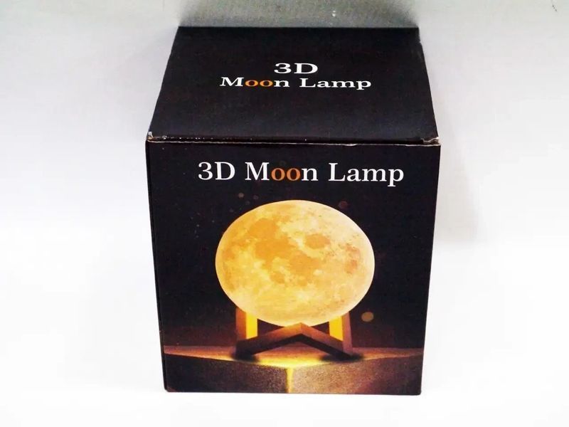 Настольный светильник 3D MOON LAMP Месяц 15 см Цветной LK 109 Луна TV410WH фото