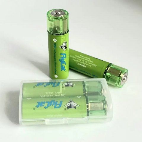 Батарейка-акумуляторна USB FluCat USB rechargeablum battery AA 1.5V 1500 mWh 2029258187 фото