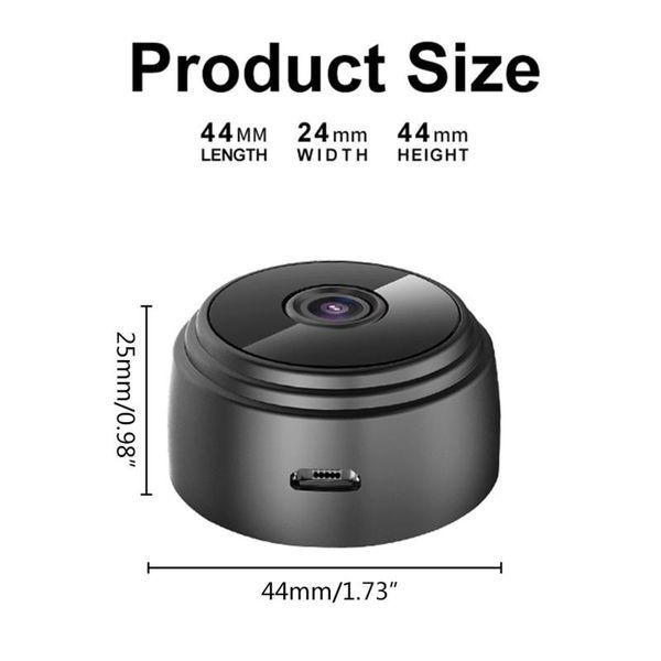 Мини IP Wi-Fi HD камера A9 черная/ Ночное видение VEN18 фото