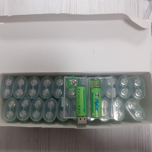 Батарейка-акумуляторная USB FluCat USB rechargeablum battery AA 1.5V 1500 mWh 2029258187 фото