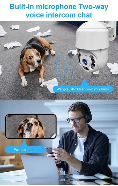 Розумна поворотна IP-камера з панорамним оглядом Wifi smart camera V360 PRO 1920*1080 VENV360A6 фото