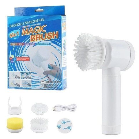 Електрощітка для прибирання та миття посуду з насадками GTM Cleaner Kit 5in1 універсальний очисний набір, 3 насадки VEN0252 фото