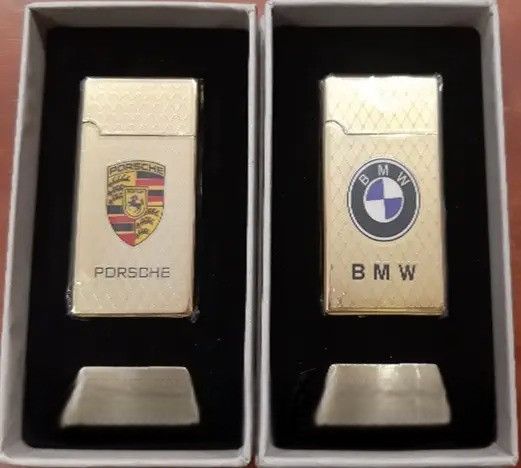 Электронная USB зажигалка Fang Jin, Porsche,BMW,Manchester . Электрическая зажигалка VEN330 фото