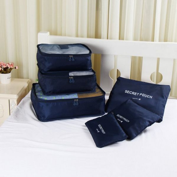 Набор дорожных органайзеров Laundry Pouch бардо и синий NEV0773 фото