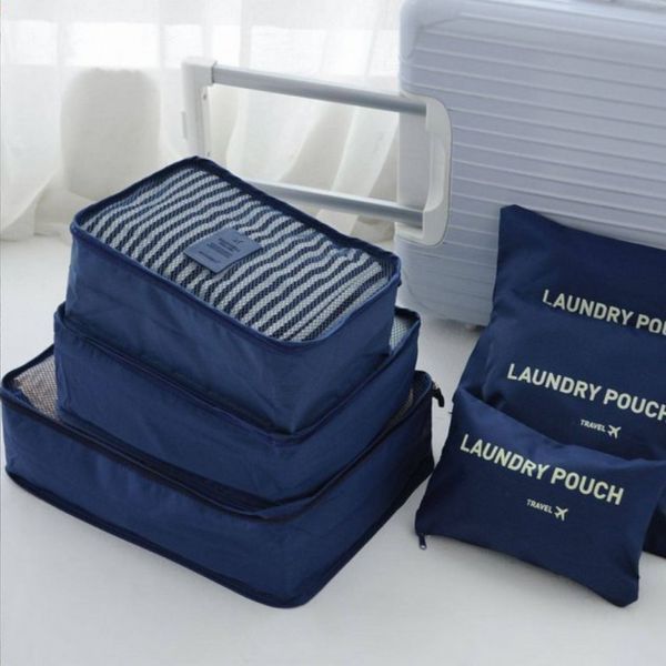Набор дорожных органайзеров Laundry Pouch бардо и синий NEV0773 фото