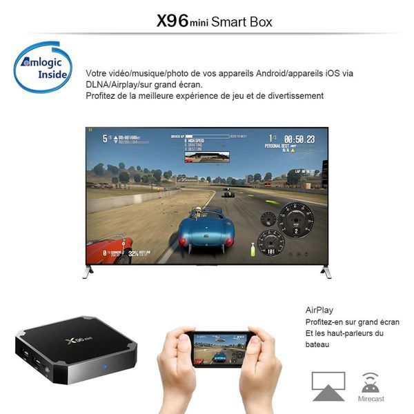 Смарт ТВ-Приставка X96 mini 2/16 Android 9 Amlogic S905W Smart TV Box 1080P Full HD, Ultra HD (4K) Black (40) VEN29 фото