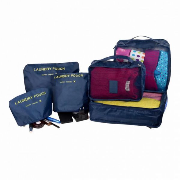 Набор дорожных органайзеров Laundry Pouch бардо и синий NEV0773 фото