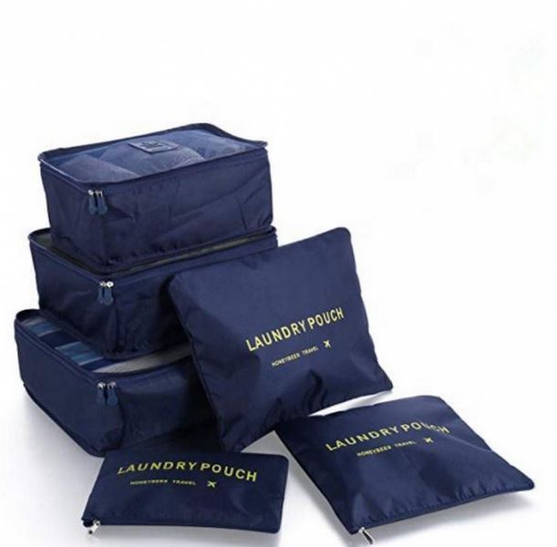 Набор дорожных органайзеров Laundry Pouch бардо и синий NEV0773 фото