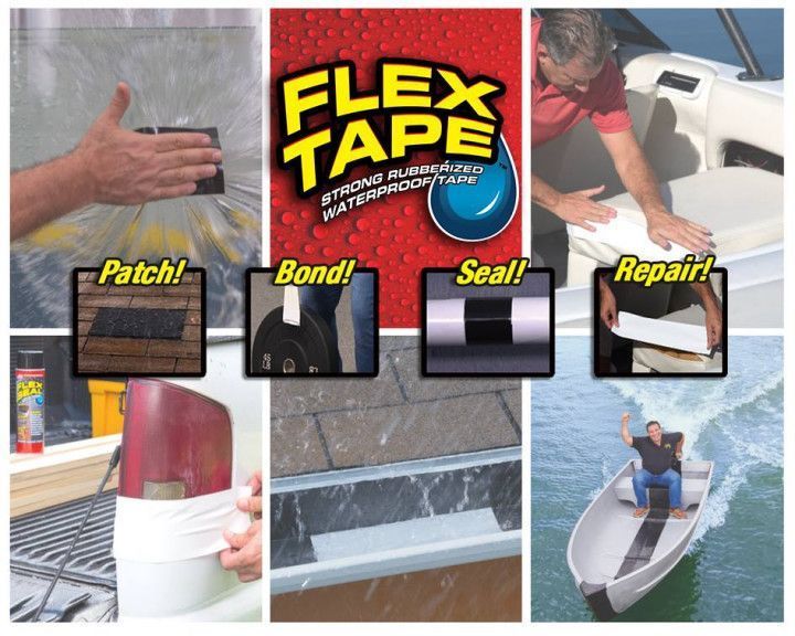 Надміцний скотч стрічка Flex Tape надсильна клейка водонепроникна ізострічка, скотч Чорна TV123 фото