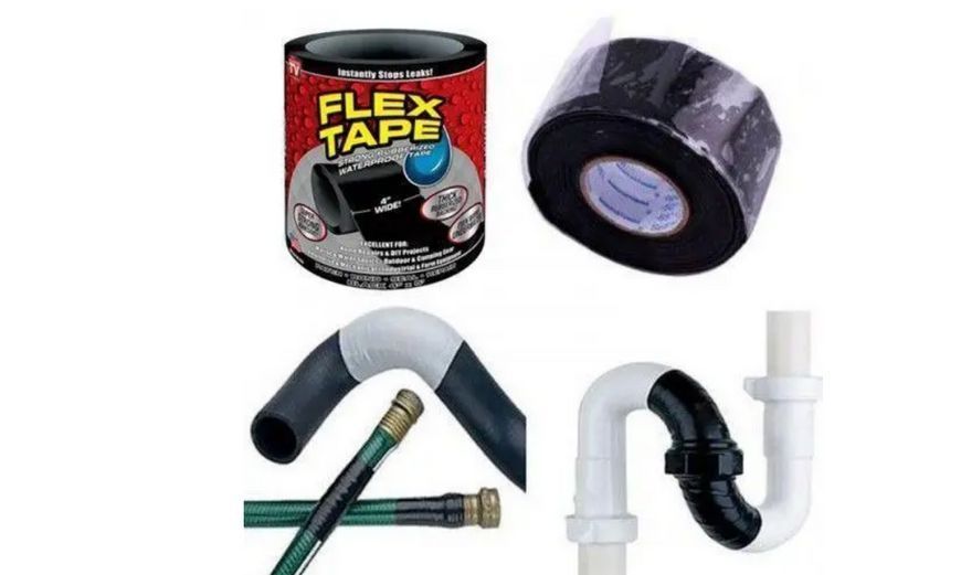 Надміцний скотч стрічка Flex Tape надсильна клейка водонепроникна ізострічка, скотч Чорна TV123 фото