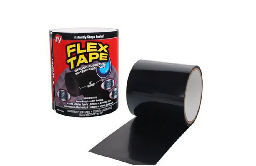 Надміцний скотч стрічка Flex Tape надсильна клейка водонепроникна ізострічка, скотч Чорна TV123 фото