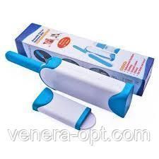 Щітка для видалення шерсті Reusable Pet Fur Remover With Self-Cleaning Base VEN0227 фото