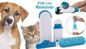 Щітка для видалення шерсті Reusable Pet Fur Remover With Self-Cleaning Base VEN0227 фото