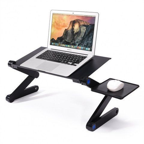 Столик для ноутбука з охолодженням Laptop Table T8, 2 кулера, матеріал - сплав алюмінію TV8 фото