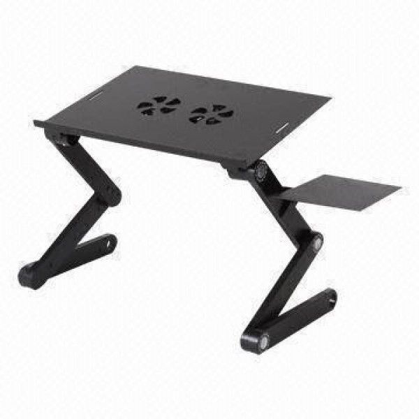 Столик для ноутбука з охолодженням Laptop Table T8, 2 кулера, матеріал - сплав алюмінію TV8 фото