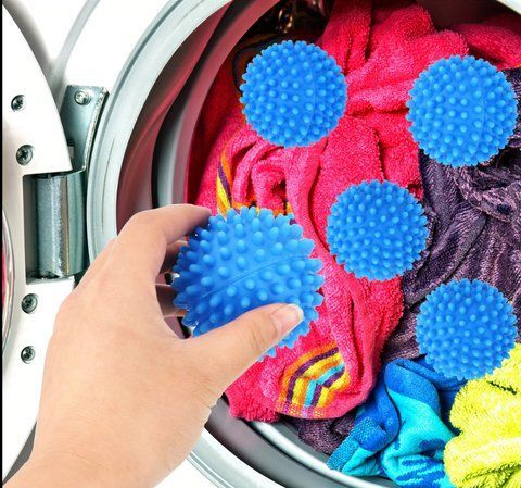 Кульки для прання в пральній машині Dryer Balls 2 шт.. Пральні силіконові кульки для білизни BR00024 VEN24 фото