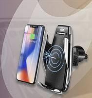 Автомобильный держатель сенсорный Penguin Smart Sensor S5 QI c беспроводной зарядкой 10w Black датчик движения TV82 фото