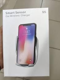 Автомобильный держатель сенсорный Penguin Smart Sensor S5 QI c беспроводной зарядкой 10w Black датчик движения TV82 фото