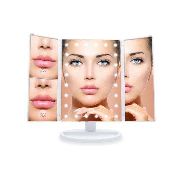 Зеркало тройное с подсветкой беспроводное Magic MakeUp Mirror сенсорное TV39 фото