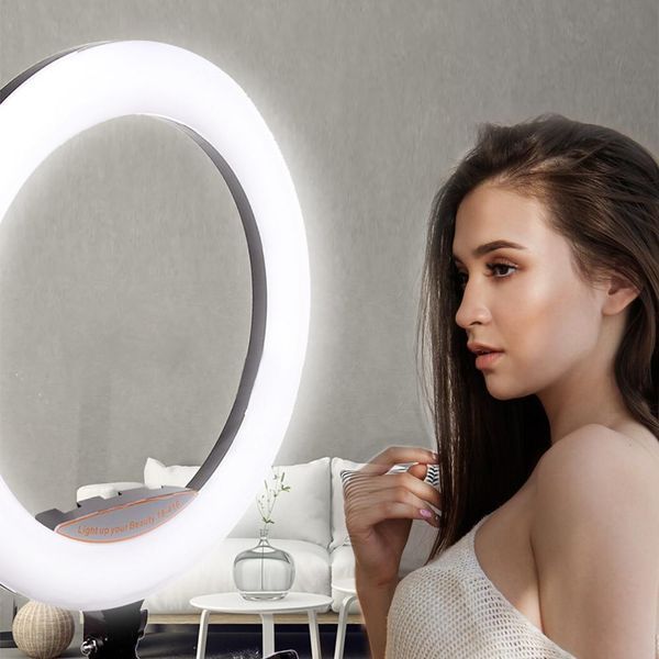 Кільцева LED-лампа RGB Ring Fill Light 45 см сенсорне керування + пульт і 3 тримачі для телефона VEN14945CM фото