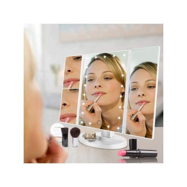 Зеркало тройное с подсветкой беспроводное Magic MakeUp Mirror сенсорное TV39 фото