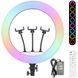 Кільцева LED-лампа RGB Ring Fill Light 45 см сенсорне керування + пульт і 3 тримачі для телефона VEN14945CM фото 2