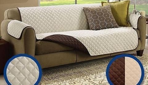 Покрывало на диван двустороннее Couch Coat, Коричневый, накидка на мебель VEN0344 фото