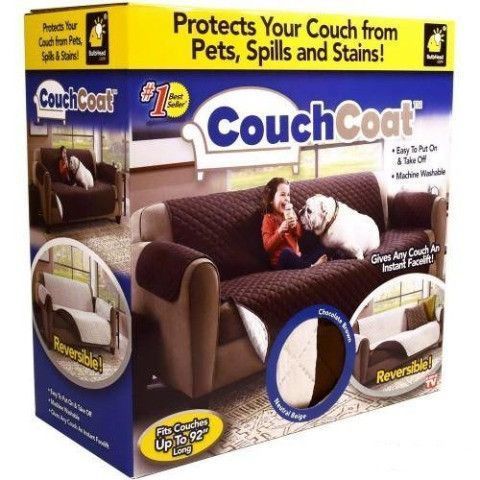 Покрывало на диван двустороннее Couch Coat, Коричневый, накидка на мебель VEN0344 фото