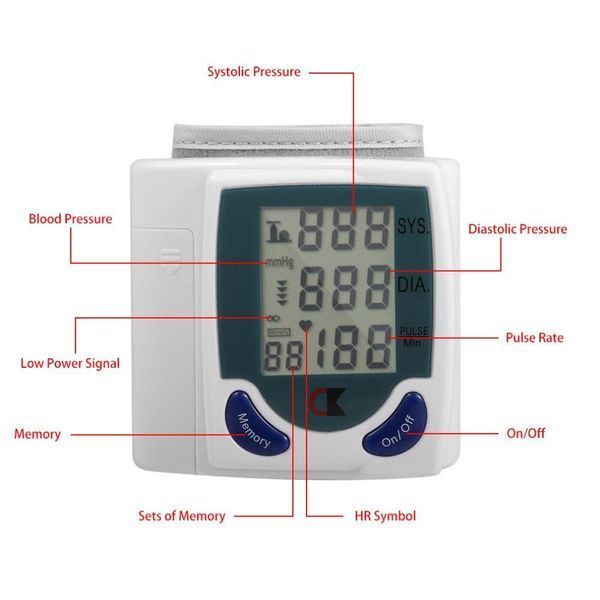 Цифровой автоматический тонометр Blood Pressure Monitor для измерения артериального давления и пульса V622HBLI фото