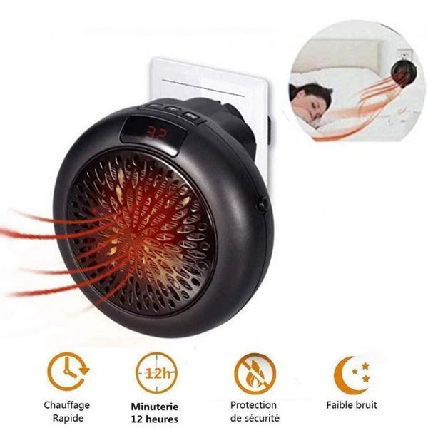 Портативний тепловентилятор мініобігрівач у розетку Wonder Heater 900W 851 фото