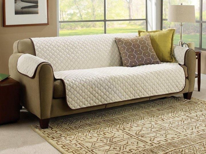 Покрывало на диван двустороннее Couch Coat, Коричневый, накидка на мебель VEN0344 фото