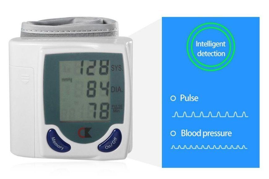Цифровой автоматический тонометр Blood Pressure Monitor для измерения артериального давления и пульса V622HBLI фото