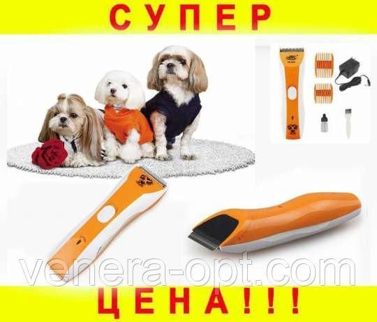 Аккумуляторная машинка триммер для стрижки животных собак и кошек Professional Pet Clipper BZ-806 B19-10 фото