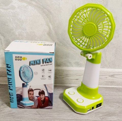 Вентилятор USB з підсвічуванням 30см MINIFAN фото