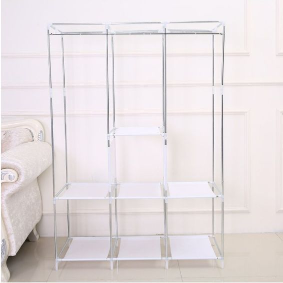 Складана тканинна шафа для одягу Brown Storage Wardrobe 88130 на 3 секції BR00046 VE46 фото