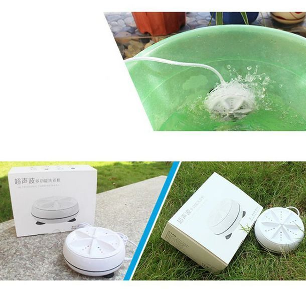 Ультразвукова портативна міні пральна машина Ultrasonic Turbine Wash VEN1901 фото