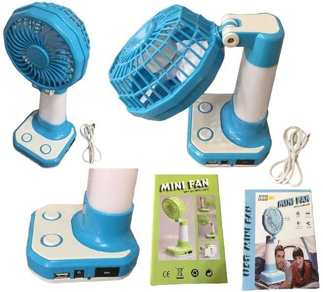 Вентилятор USB з підсвічуванням 30см MINIFAN фото